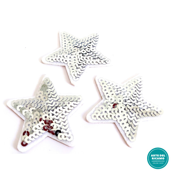 Paillettes Silver Star Patch